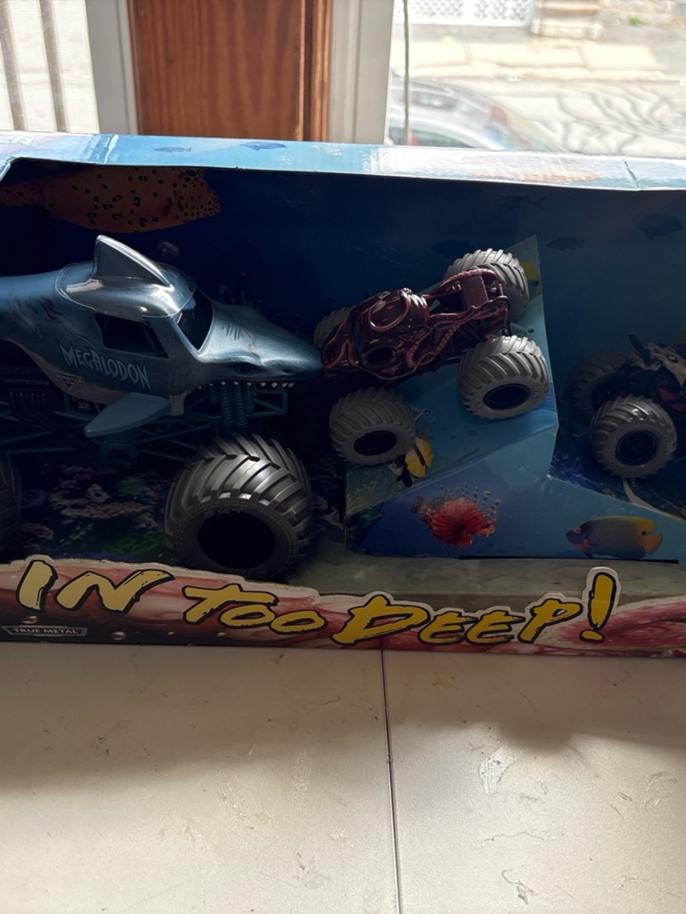 Megalodon Shark Monster Truck Toy - Blue